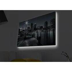 Opviq Slika na platnu sa LED osvetljenjem 45x70cm