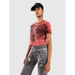 Affliction Forgotten Crop T-Shirt affliction red