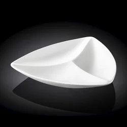Tri Delna Trikotna Skleda, Porcelan, 240mm