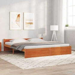 Krevetna konstrukcija Vosak smeđa 205,5 x 205,5 x 51 cm