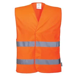 MONSUN Prsluk Hi-Vis M474 sa dve horizontalne trake/ narandžasta