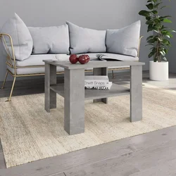 Stolić za kavu siva boja betona 60x60x42 cm konstruirano drvo