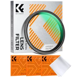 K&F 72MM Ultra-Thin Adjustable Long 4-8 Point Star Filter, Green Coated, with 3 Vacuum Cleaning Clo