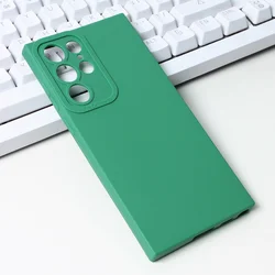 TERACELL Maska za Samsung S908B Galaxy S22 Ultra Silikon Pro Camera zelena