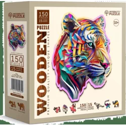 Colorful Tiger Wooden Puzzle M (150 Pieces)