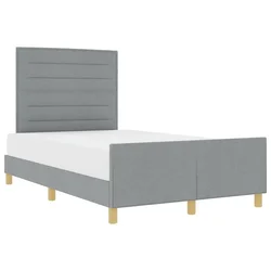 Vidaxl Konstrukcija postelje Svetlo siva 140 x 200 cm blago