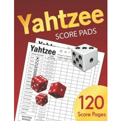 Yahtzee Score Pads: Large size 8.5 x 11 inches 120 Pages Dice Board Game YAHTZEE SCORE SHEETS Yatzee Score Cards Yahtzee score book Vol.4