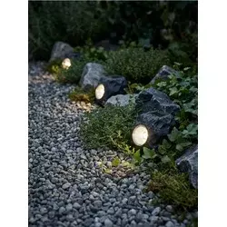 Sinsay - Solarna LED baštenska lampa u obliku kamena - tamno siva