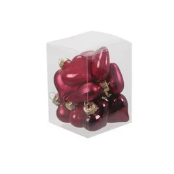 Lilium Staklena srca set/12 4cm 034439