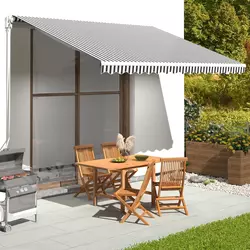 vidaXL Nadomestno blago za tendo antracitno in belo 4x3 m