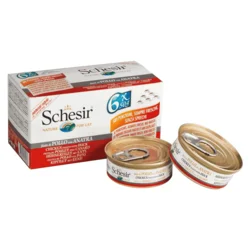 Schesir Vlažna hrana za mačke Multipack, 6x50 g - piletina i šunka