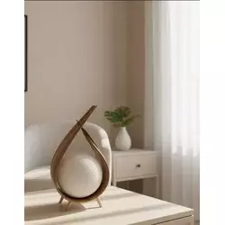 Bali - Ručni rad Lampa, Palmin list, Belo-smeđa
