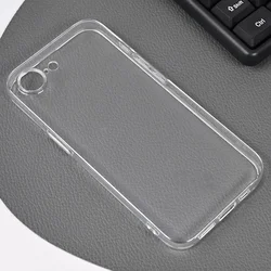 Maska Skin Silikon with pluggy za iPhone 16e transparent