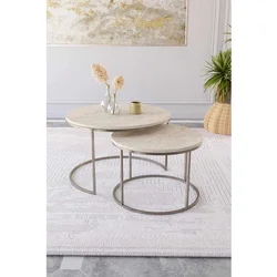 Hanah Home Milas set klub stolova, antik / travertin