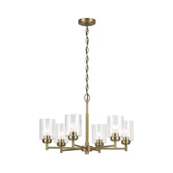 Kichler KL-WINSLOW6-NBR - Luster na lancu WINSLOW 6xE27/60W/230V mesing