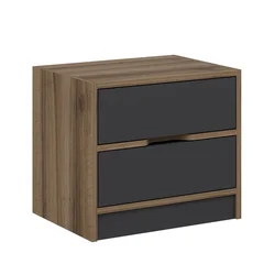 Hanah Home Elina 8170 Noćni stočić, 54x40x47cm, Braon-crni