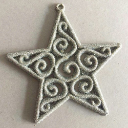 Božićna Zvijezda 10 cm 2kom/set srebrna