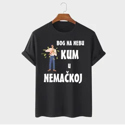 MAFIMI Muška majica Bog na nebu kum u Nemačkoj, Crna