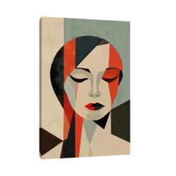 Canvas Slika na platnu Red lady, Bez rama, 80x120 cm