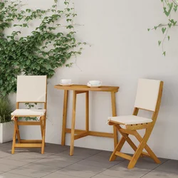 Vanjske bistro stolice 2 pcs Krem bijela 38 x 46 x 85 cm