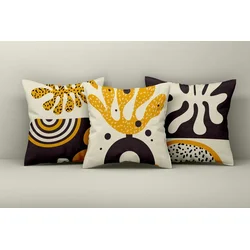 Aberto Design Set dekorativnih jastučnica Asr_plw25-3, 43x43 cm, 3 komada, Šarena