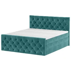 Boxspring Krevet Elio 140/200 cm , petrolej plava