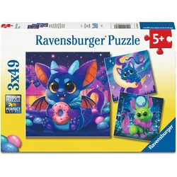 Ravensburger - Puzzle 3x49 Mali demoni - 40 - 99 kosov
