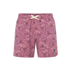 Funky Buddha Kratke kopalne hlače rjava/lila/mauve/bela