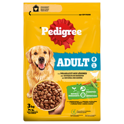 Pedigree Adult perutnina & zelenjava - 3 kg