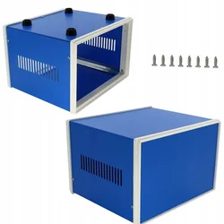 Modro kovinsko ohišje za naprave 80x170x130mm