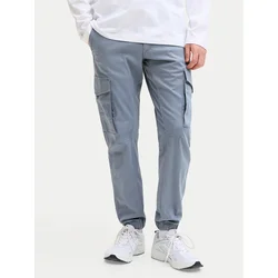 JACK & JONES Kargo hlače JJIPAUL JJFLAKE  dimno modra