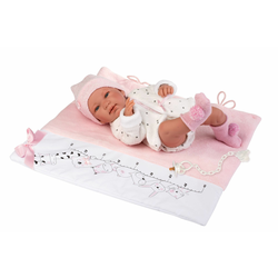 Llorens 84328 NEW BORN GIRL - realistična lutka za bebe s punim kućištem od vinila - 43 cm