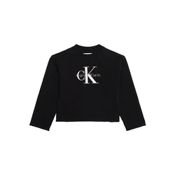 Calvin Klein Jeans Pulover črna / bela