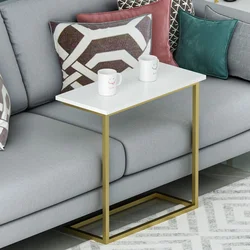 HANAH HOME Pomoćni stočić Narin White Gold