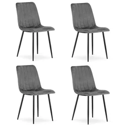 shumee Lava stol - temno siv žamet x 4