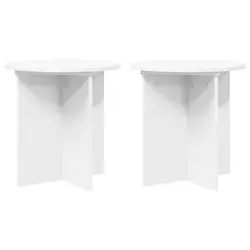 Stalak za biljke 2 pcs Bijela O40 x 40 cm Konstruirano drvo