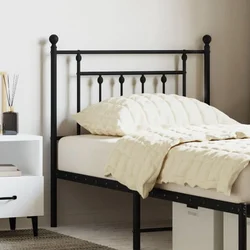 Vidaxl vidaXL Kovinsko vzglavje postelje črne barve 80 cm