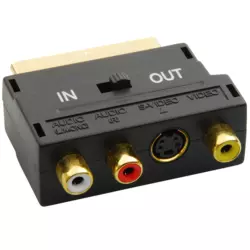 ZED adapter SCART (M) - 3xRCA (Ž) + S-video (Ž) VP49