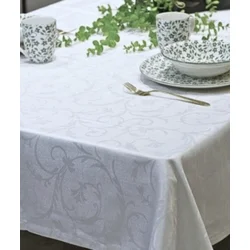 Dekordom stolnjak elegante 140x180 - white t7865-701 ( 024506 )