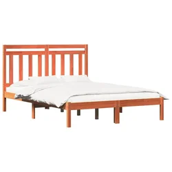 Vidaxl Konstrukcija postelje Voskast rjav 205,5 x 155,5 x 100 cm