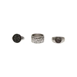 3-Pack Ring Set - Silver Color