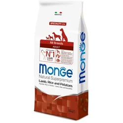 Monge Hrana Za Pse, Jagnjetina, Pirinač I Krompir, Za Sve Rase, Adult, 12kg