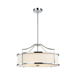 Open Design OR80872 - Luster na šipci STANZA 4xE27/15W/230V, prečnik 55 cm, sjajni hrom/bela