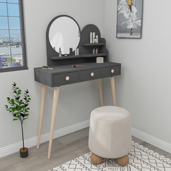 Hanah Home Sto za šminkanje 74x130,8x35cm Antracit