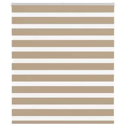 Zebra zavjesa Pješčano smeđa 135x100 cm Širina tkanine 130,9 cm Poliester
