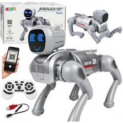 Robot Robot Pes AI LEAN TOYS - Bluetooth, Aplikacija, Programirljiv (Srebrn)