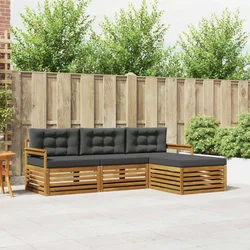 Set vanjskih sofa Prirodna i antracit 249,5 x 162,5 x 73 cm