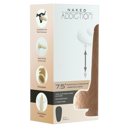 Naked Addiction Thrusting 7,5 - vibrator z možnostjo polnjenja (19 cm) - naravni