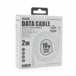 Remax RC-183i kabl za punjač USB C (muški) na lightning (muški) 2m beli