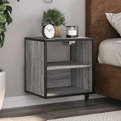 Zidni noćni ormarići 2 kom Sivi Sonoma 40x31x39,5 cm
